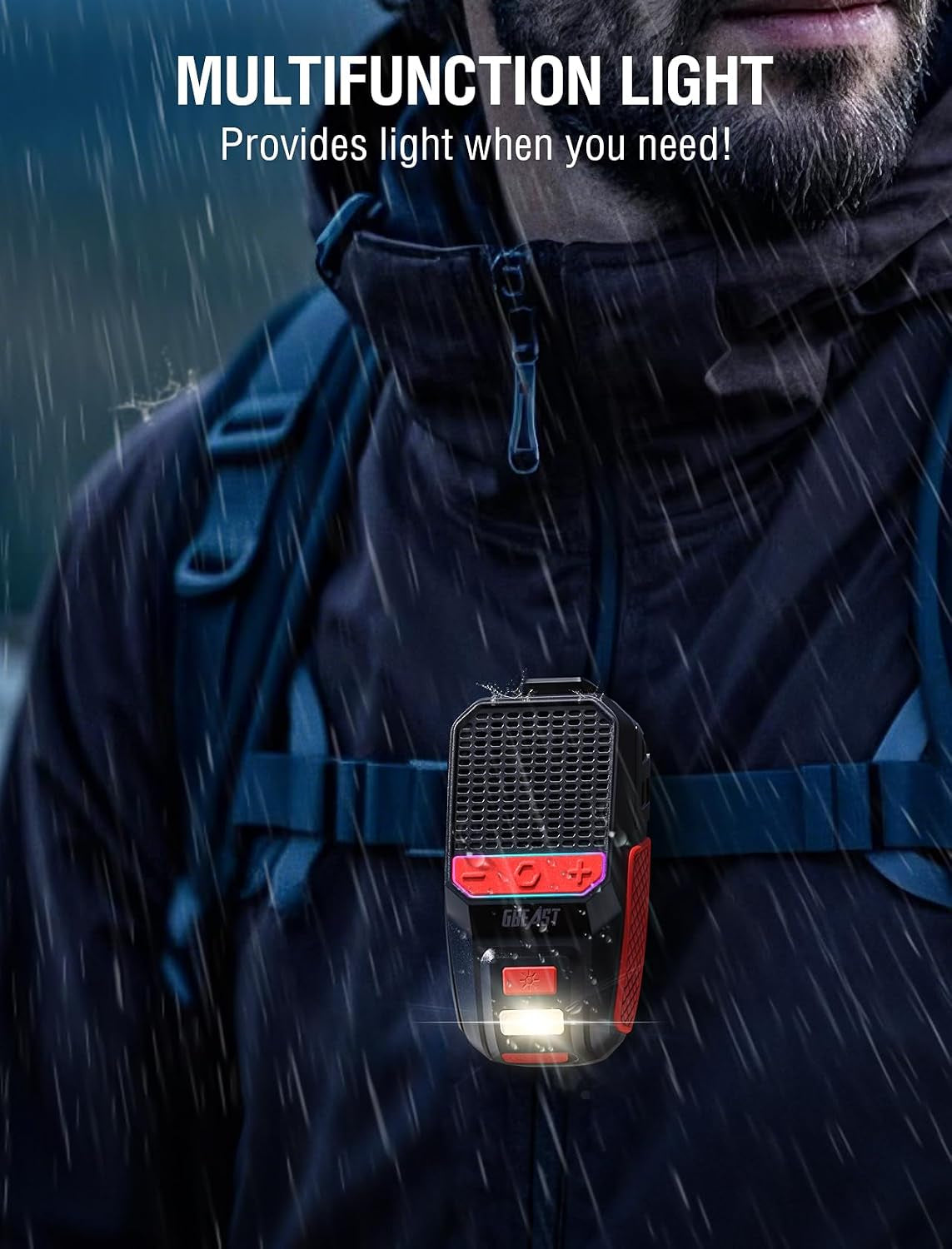 GBEAST Wearable Clip-On Bluetooth Speaker — Red