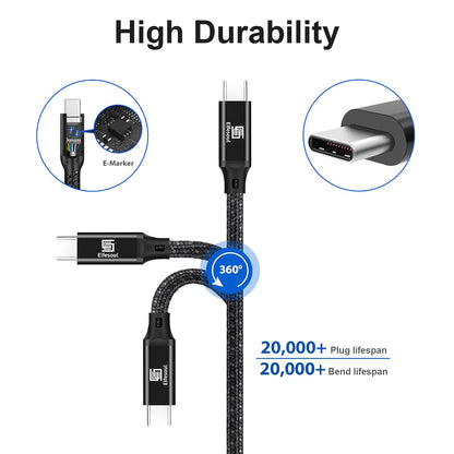 Elfesoul USB-C Cable — 100W, 20Gbps, 1.65 ft