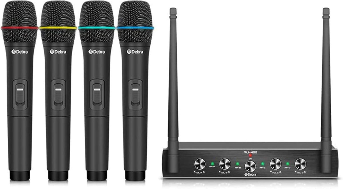 Debra Audio Pro UHF 4 Channel Wireless Microphone System