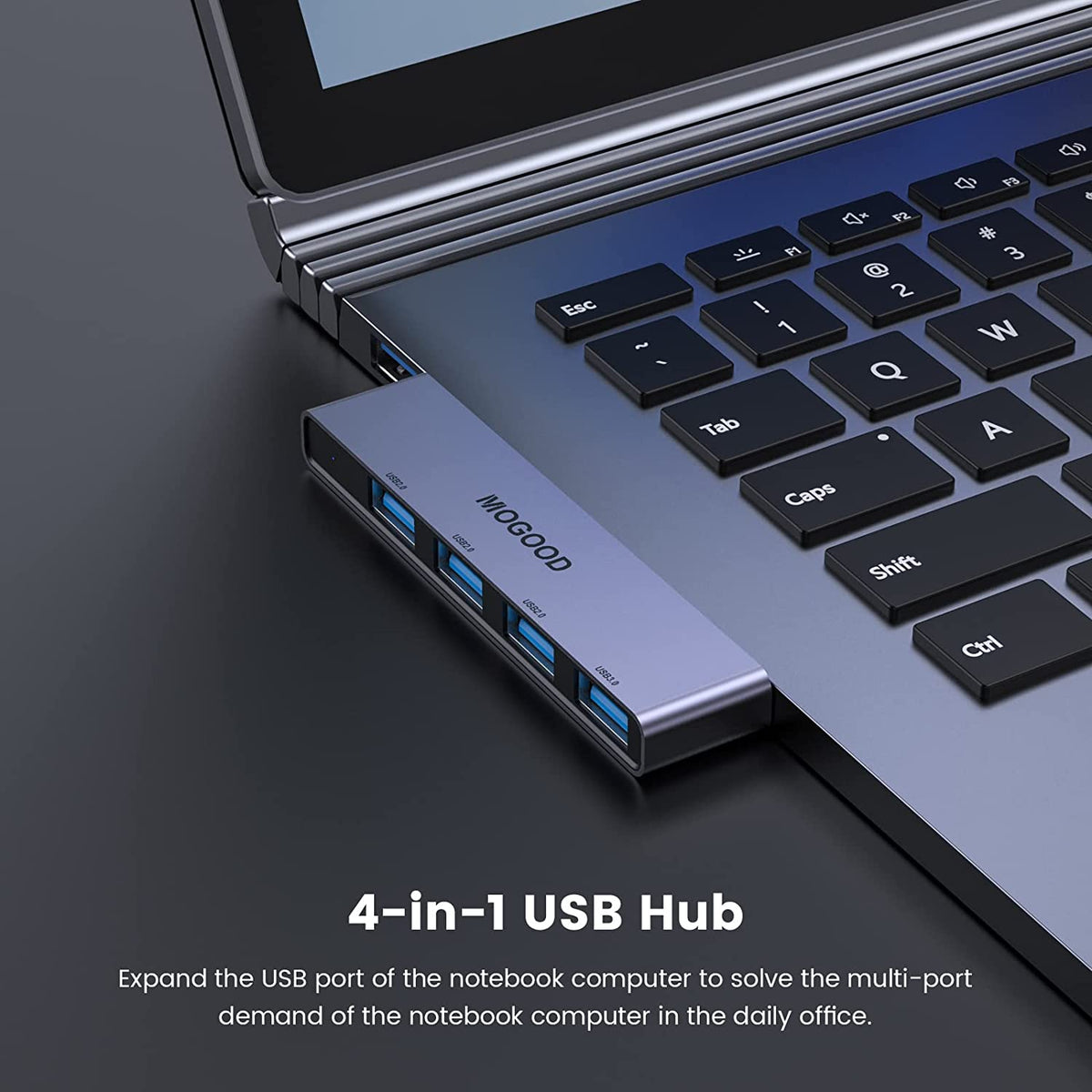 Ultra-Slim USB Hub — Left-Side Version