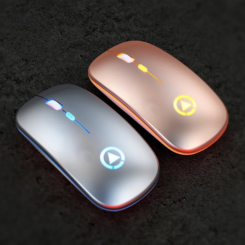 2.4Ghz Wireless Optical Mouse USB Rechargeable RGB Cordless Mice for PC Laptop