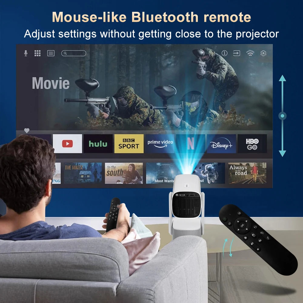 K2 Projector Built-In Battery LED Home Theater Free-Style for Samsung Xiaomi IOS Android Phone 720P Outdoor 1080P 4K