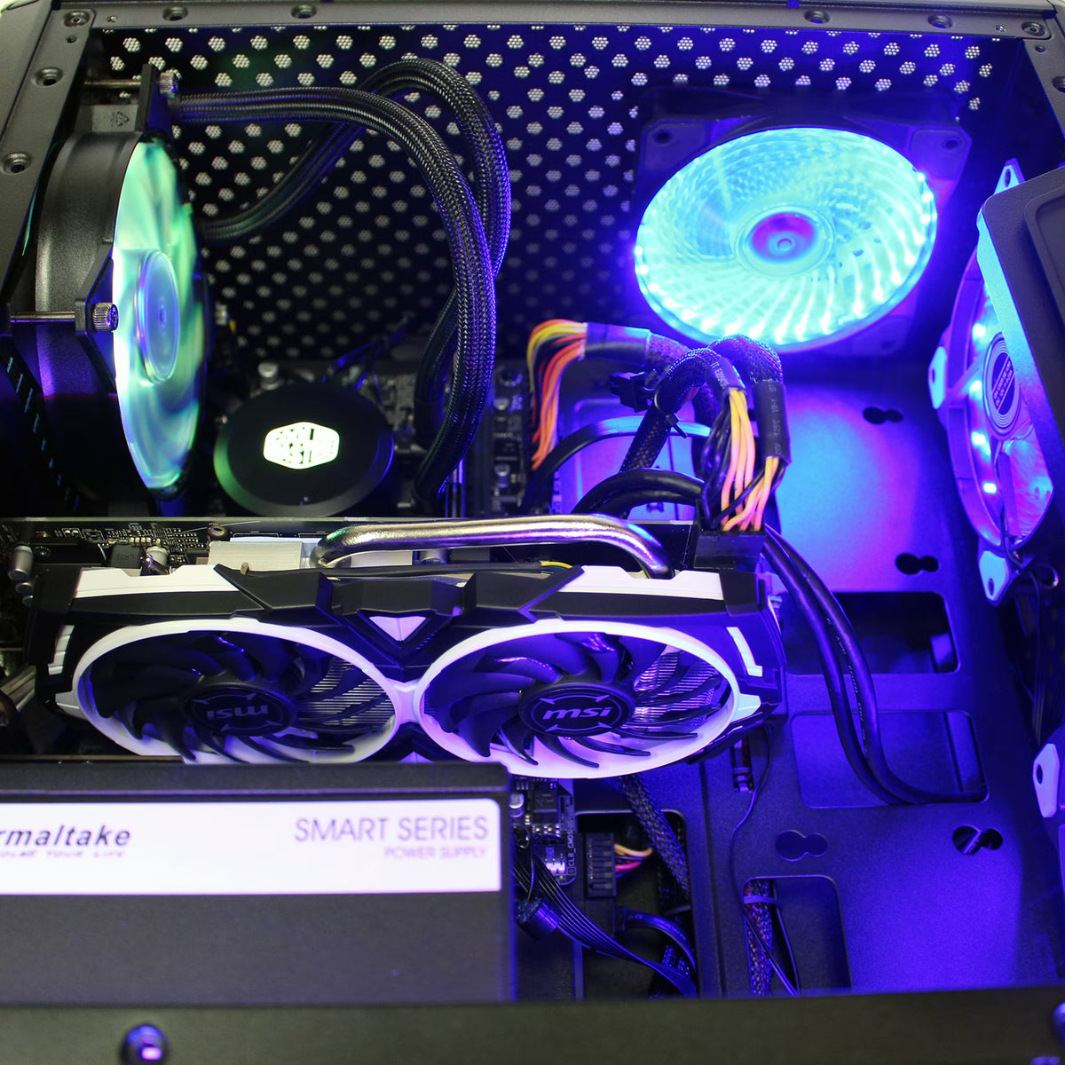 Custom  Ryzen Gaming PC AMD Ryzen 5 3400G 3.7Ghz Quad-Core 16GB Crucial Ballistix DDR4 AMD Radeon RX 570 8GB GDDR5 HDMI VR Ready 500GB M.2 SSD 1TB HD 1200 Mbps 802.11Ac Wifi LG DVDRW Windows 10 Pro