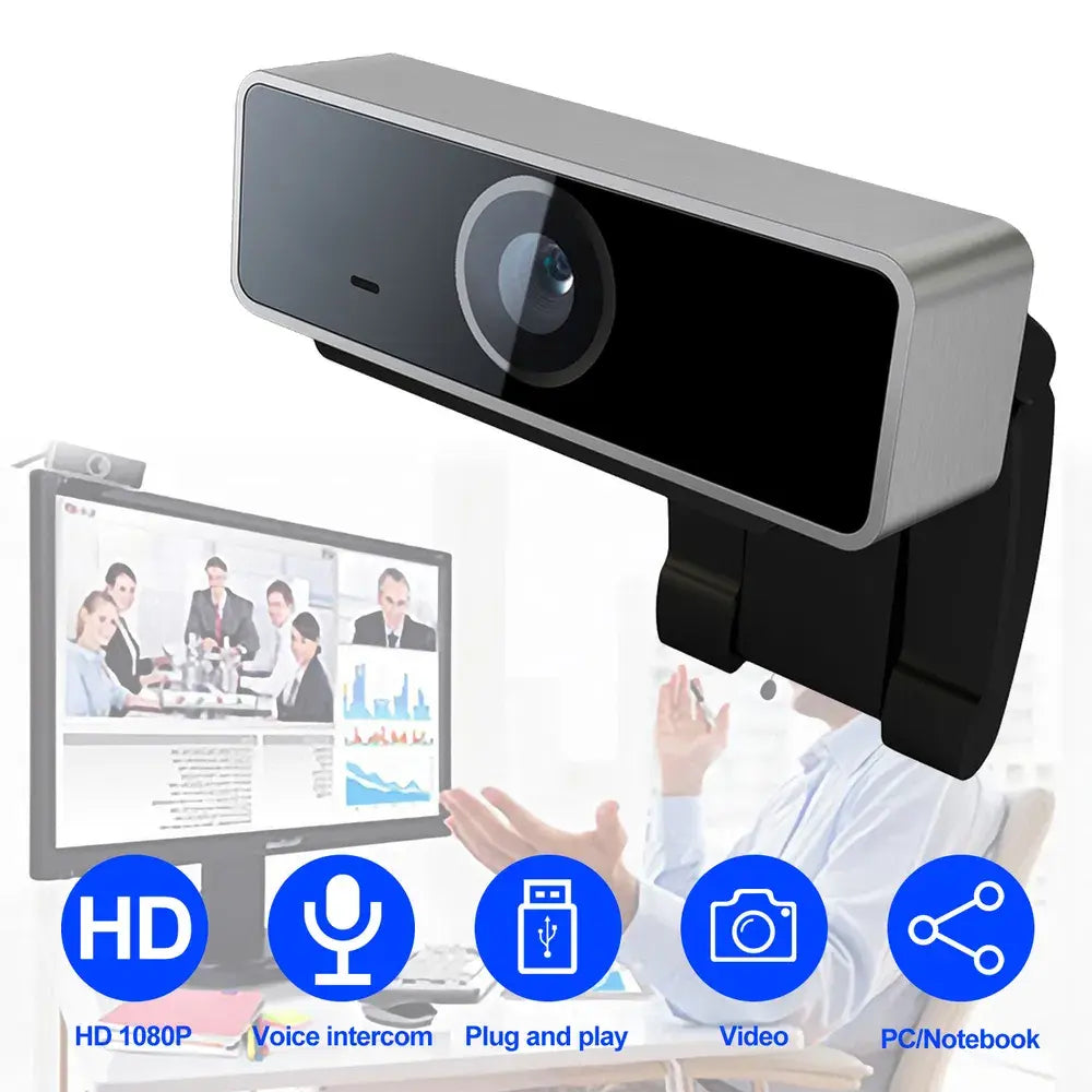 Full HD 1080p USB Webcam with Microphone