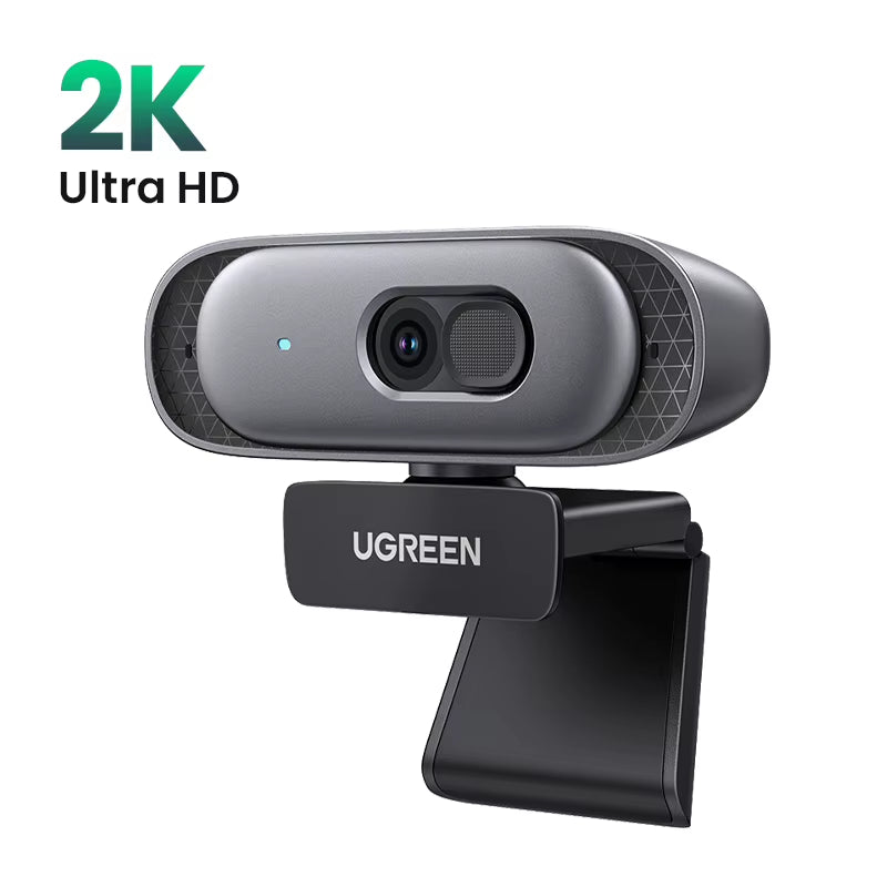UGREEN 2K USB Webcam with Dual Microphones