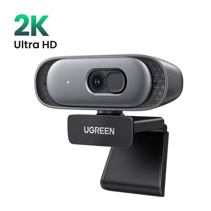 UGREEN 2K USB Webcam with Dual Microphones