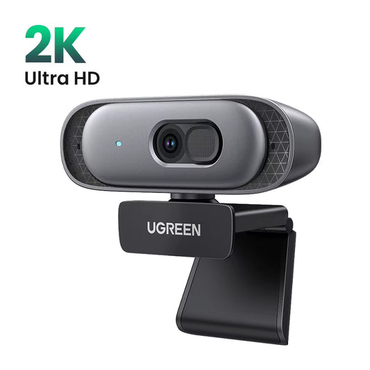 UGREEN 2K USB Webcam with Dual Microphones