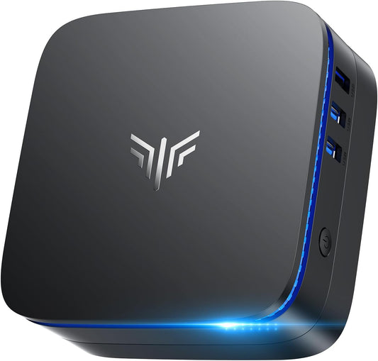 AK1PLUS Mini PC Computer, Intel N5030 (Up to 3.1Ghz), 12GB RAM 256GB SSD, Dual 4K Mini Desktop Computer, Support 2.5'' SSD Expansion, Wifi, Bluetooth, Ethernet, Business Home Office PC