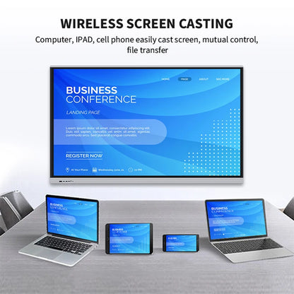 65 75 86 Inch Smart Tv for Classroom and Conference, Digital Electronic Whiteboard 4K HD Touch Screen Interactive Board on Wheel